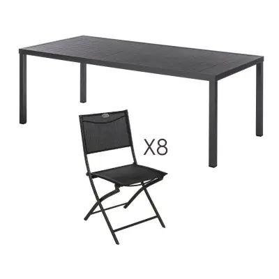 Set Terrace Table + 8 chairs LEA