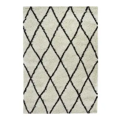 Tapis ALTO Crème et marron - 80 x 140 cm