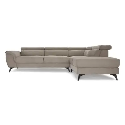 Corner sofa right BETIS Beige 5 seaters
