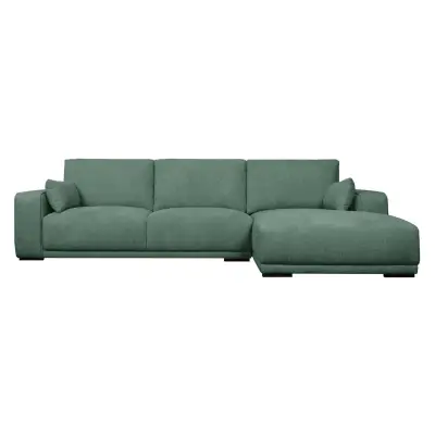 Corner sofa right CALIFORNIA Green 4 seaters