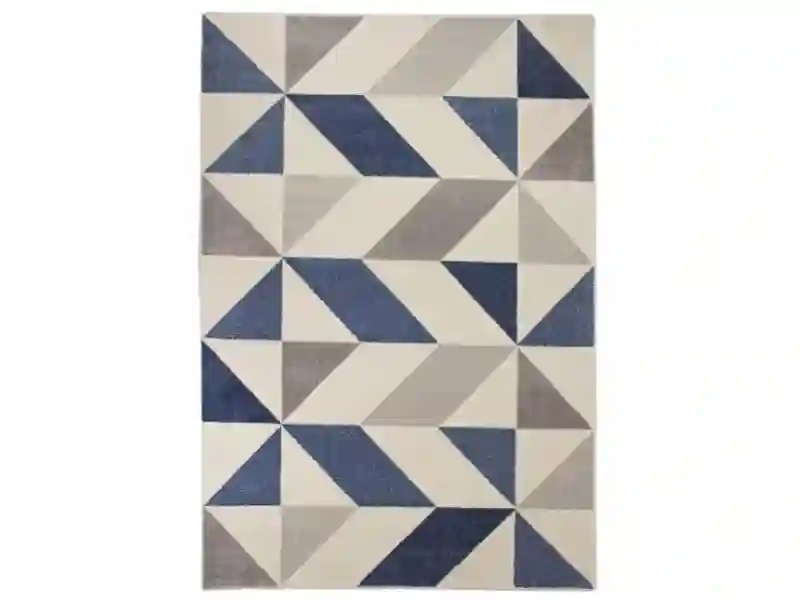 Rug MICHA Blue and beige - 120 x 170 cm