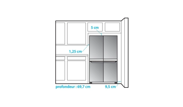 Fridge WHIRLPOOL - 594 L Steel