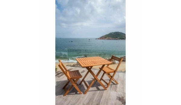 Set SAKI - Garden table + 2 chairs