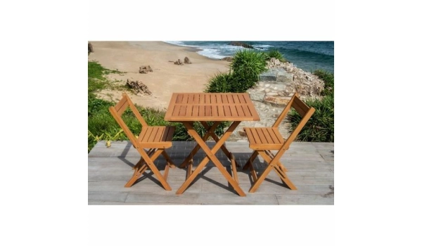 Set SAKI - Garden table + 2 chairs