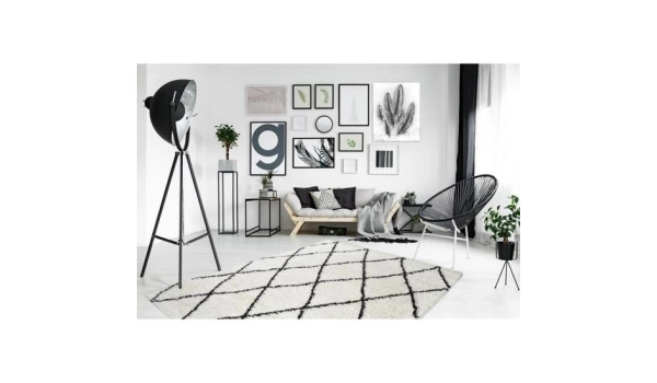 Tapis ALTO Crème et marron - 80 x 140 cm