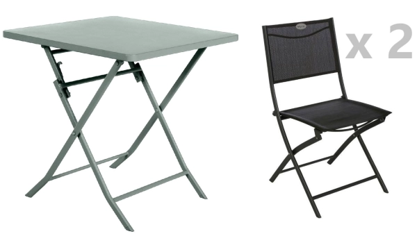 Set Terrace table SUNNY + 2 chairs LEA