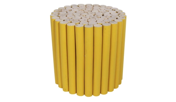Pouf WOOD Jaune