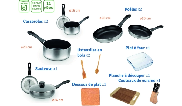 Cookware - 11 pieces