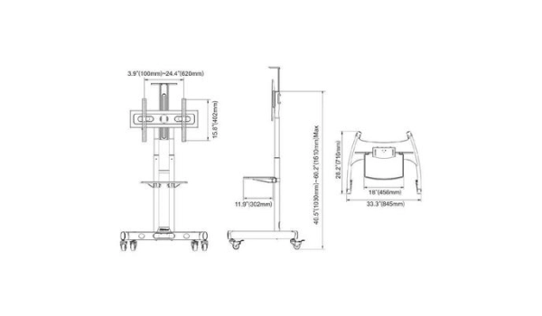 Support TV 76 à 140 cm