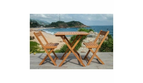 Set SAKI - Garden table + 2 chairs