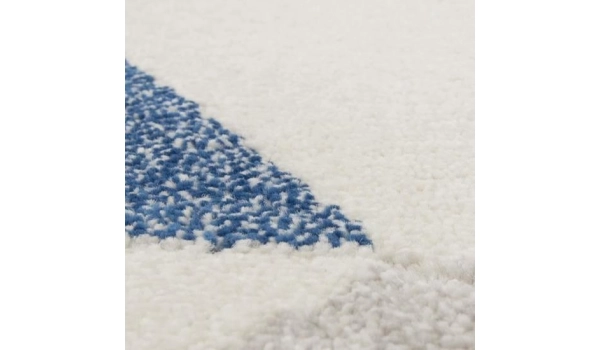 Tapis MICHA Bleu et beige - 120 x 170 cm