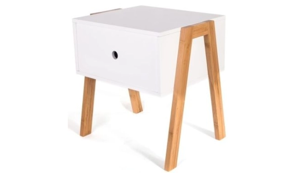 Table de nuit PILA Blanc