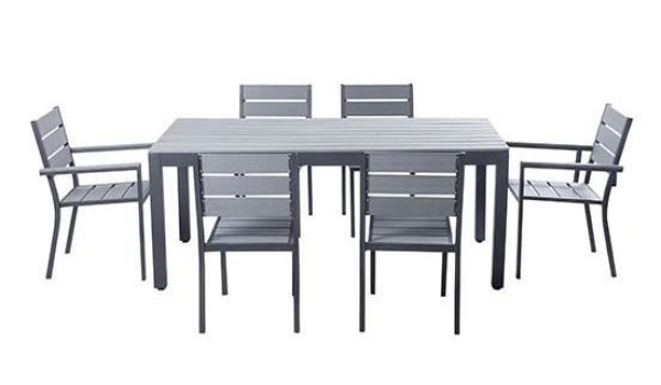 Set MAGDA - Garden table 180 cm + 4 chairs + 2 armchairs