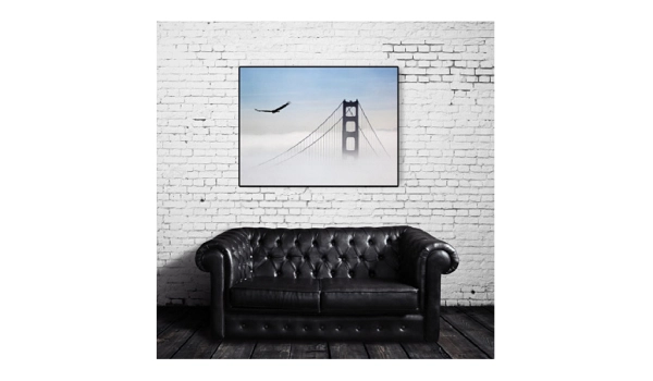 Aigle survolant le Golden Gate - 66 x 50 cm
