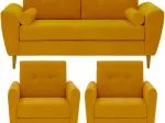 Set Sofa 3 seater + 2 Armchairs Miel TOBIAS 