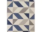 Tapis MICHA Bleu et beige - 120 x 170 cm 