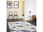 Tapis MICHA Bleu et beige - 120 x 170 cm 