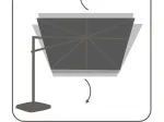 Beach umbrella JULIO Grey 